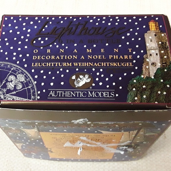 Lighthouse in a Bottle Xmas Ornament NIB German - Picture 2 of 5